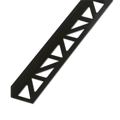 Blanke Winkelprofil Alu schwarz 10 mm